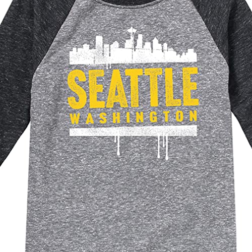 Instant Message - Seattle, Washington - Toddler & Youth Raglan Graphic T-Shirt3