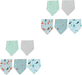 Totority 10 Pçs Babadores Infantis Babadores Lenço Toalhas De Saliva Babadores Simples Babadores De Alimentação Do Almoço Babadores Recém-Nascidos Infantil Cachecóis Triangulares Primavera