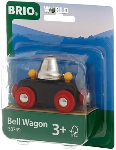 Brio World - 33749 Bell Wagon - Juguete interactivo de tren para niños Desarrolla habilidades motoras Compatible con BRIO Railway Toys Ideal para