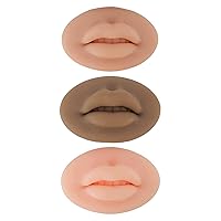 Vista 10 de 9 labios falsos de silicona 3D para práctica de maquillaje, labios de silicona suave, para practicar tatuajes, entrenamiento de pieles
