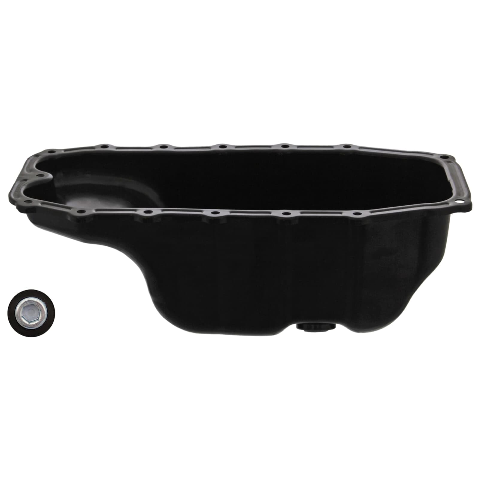 febi bilstein 44880 coppa olio motore con tappo scarico olio con guarnizione di tenuta, 1 unità | Compatibile con: ALFA ROMEO MITO, CITROËN NEMO Großraumlimousine, NEMO Kasten/Großraumlimousine, FIAT 500, 500 C, 500L