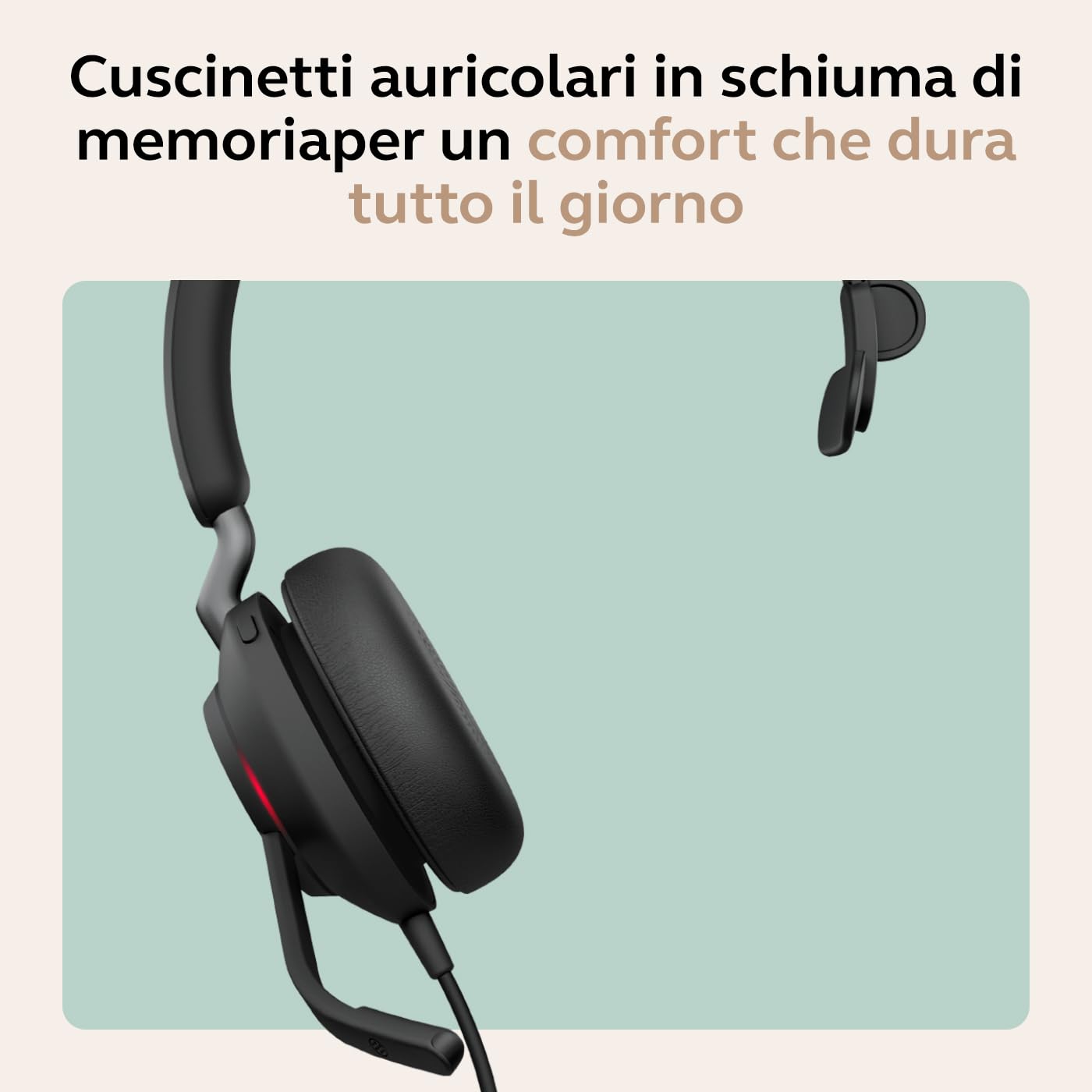 Jabra Evolve2 40 SE - Cuffie mono con filo USB-C/A | Certificate per piattaforme UC |