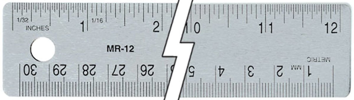 C-Thru 454455 Flex Steel Ruler 30.5cm . -Cork Back