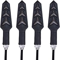 Vista 8 de Paquete de 2 luces intermitentes de motocicleta, luces intermitentes en forma de Y, bombillas LED para motocicleta, scooter todoterreno (DC-12V)