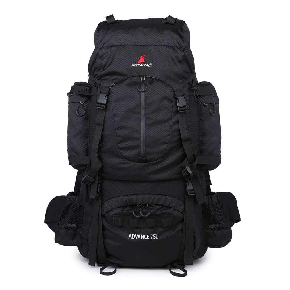 Sxfjf Men's Black Large Capacity 75L Traveling Backpack Waterproof, For Travel & Outdoor Sports,