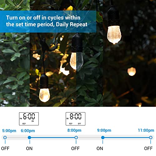 Dewenwils 24-Hour Plug In Mechanical Outlet Timer, Remote Control Outdoor Light Timer #TOP5