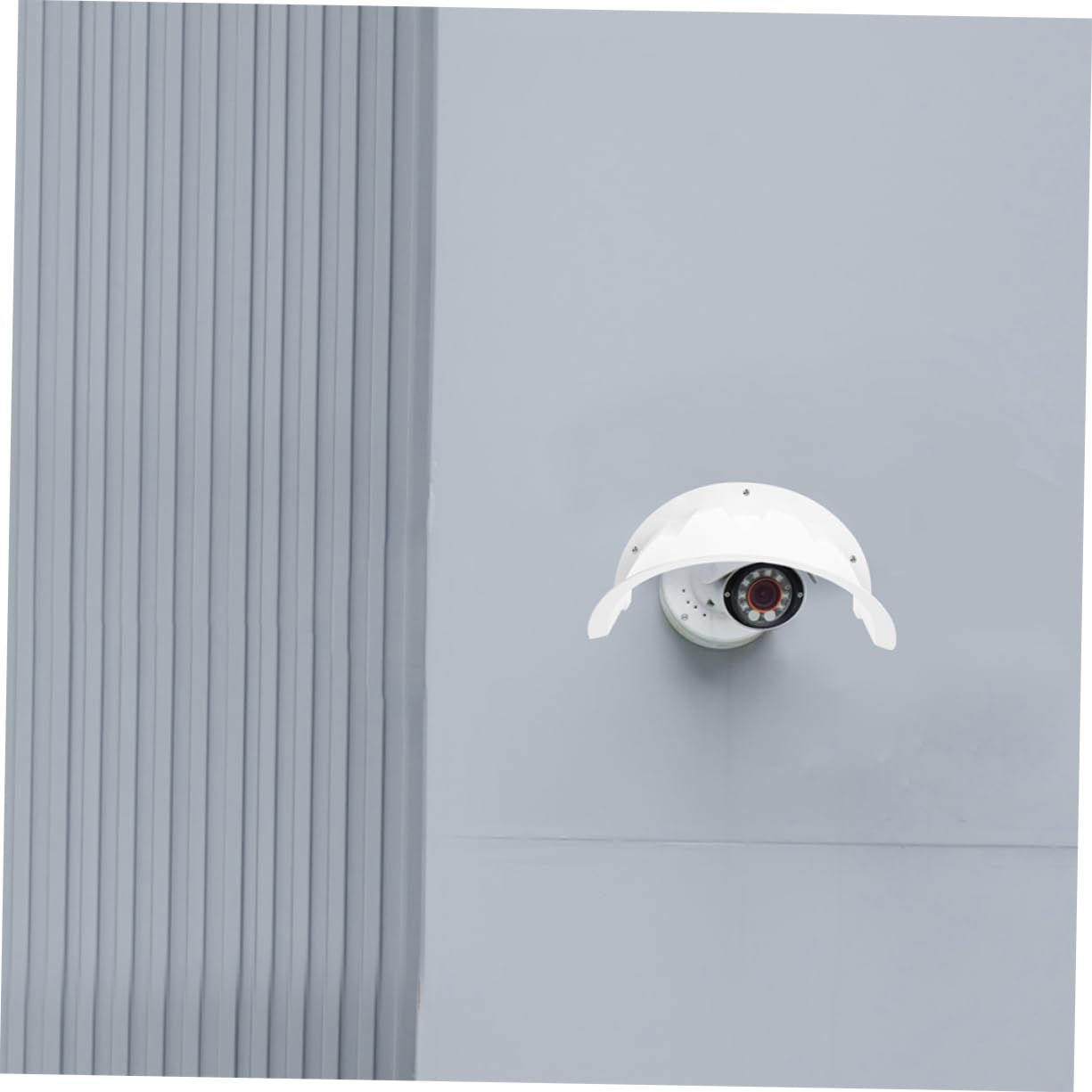 Protector de Lluvia para Cámara Exterior de Plástico Blanco, Funda Resistente y Fácil de Instalar, Paquete de 2 Unidades para Protección Segura en Exteriores