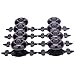 SunKni 8 Pack Vintage Drawer Pulls and Knobs with Back Plates for Cabinets Knobs and Handles for Furniture Drawer Knobs Ceramic Door Knobs for Bathroom Cabinet Kitchen Cupboard Knobs (Black-Black)