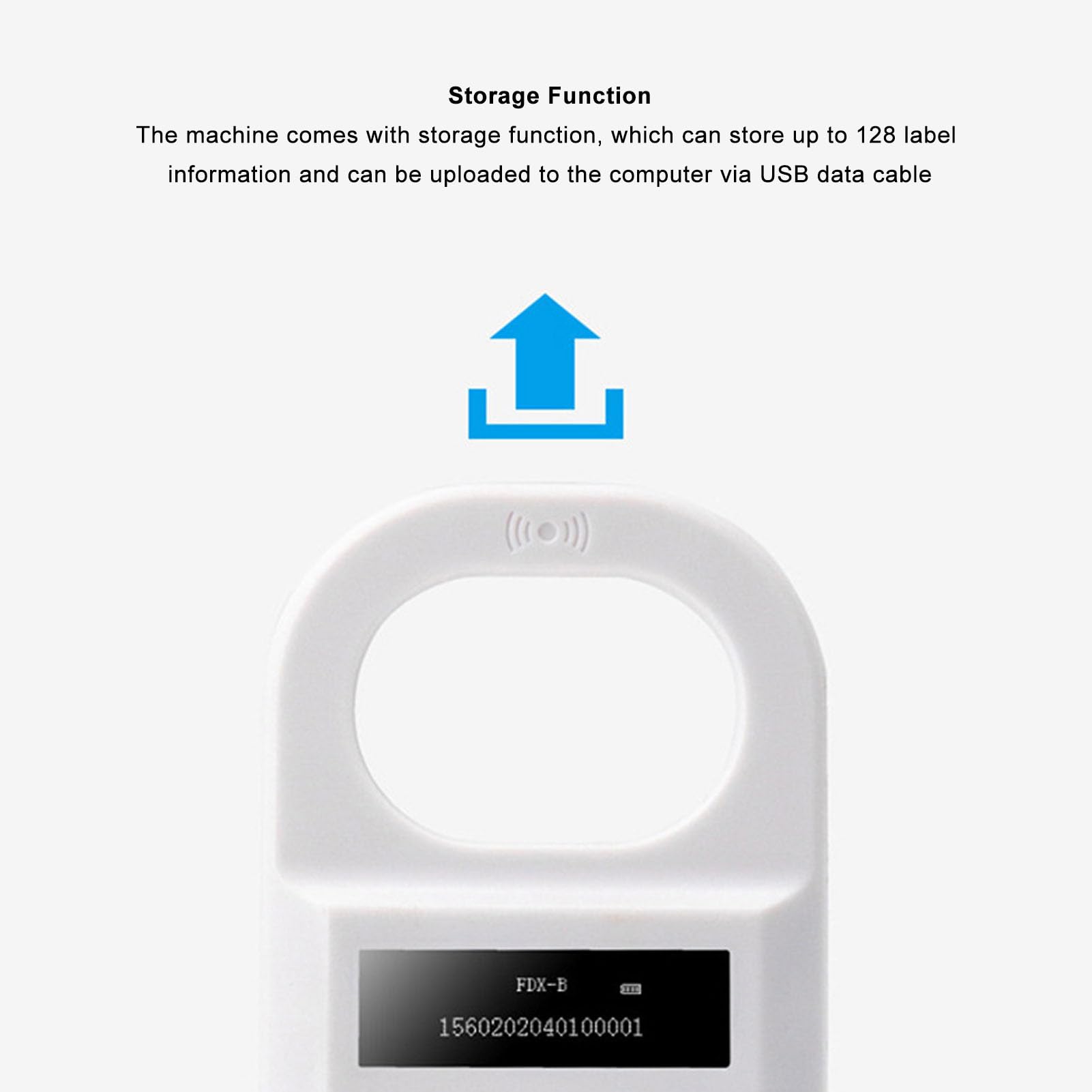 Lecteur D'étiquettes à Micropuce, Rechargeable par USB, Scanner D'étiquettes D'Animaux, Scanner D'identification de Puces pour Animaux de Compagnie, Lecteur de Puces pour Chiens,