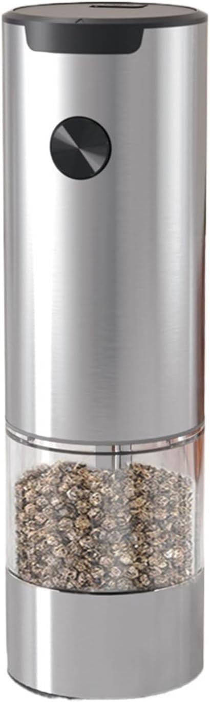 Grinder Spice Grinders Salt Mill Adjustable Roughness Stainless Steel(Silver-A)