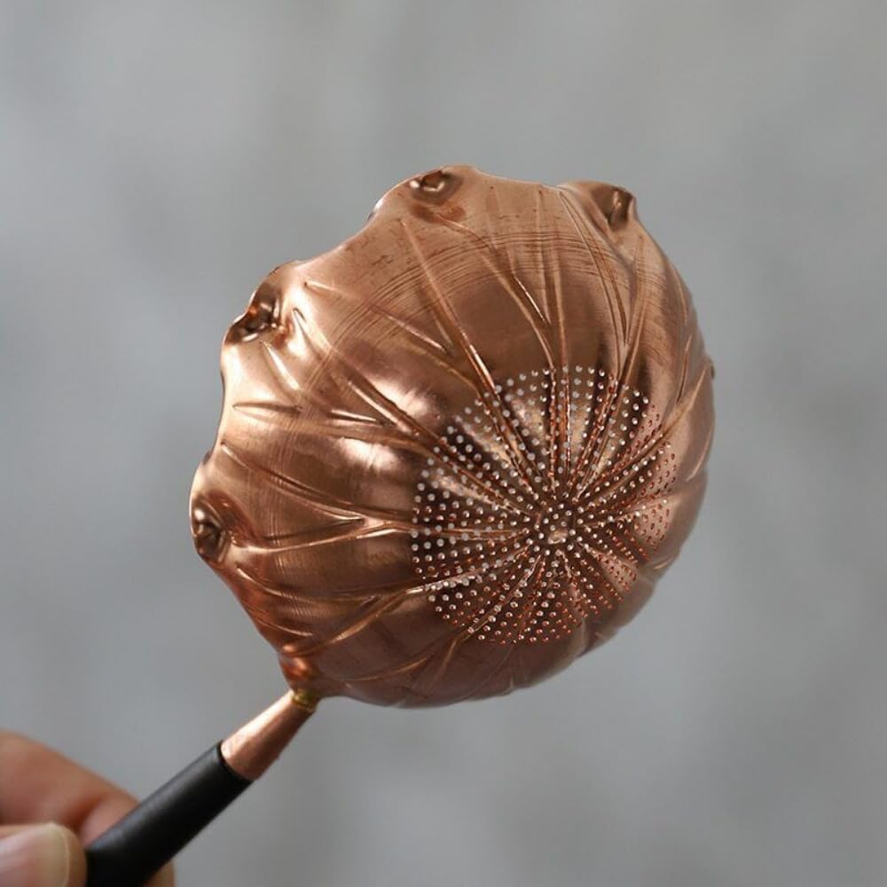 1 colador de té de Cobre con tradición China, Juego de Accesorios para filtros de té