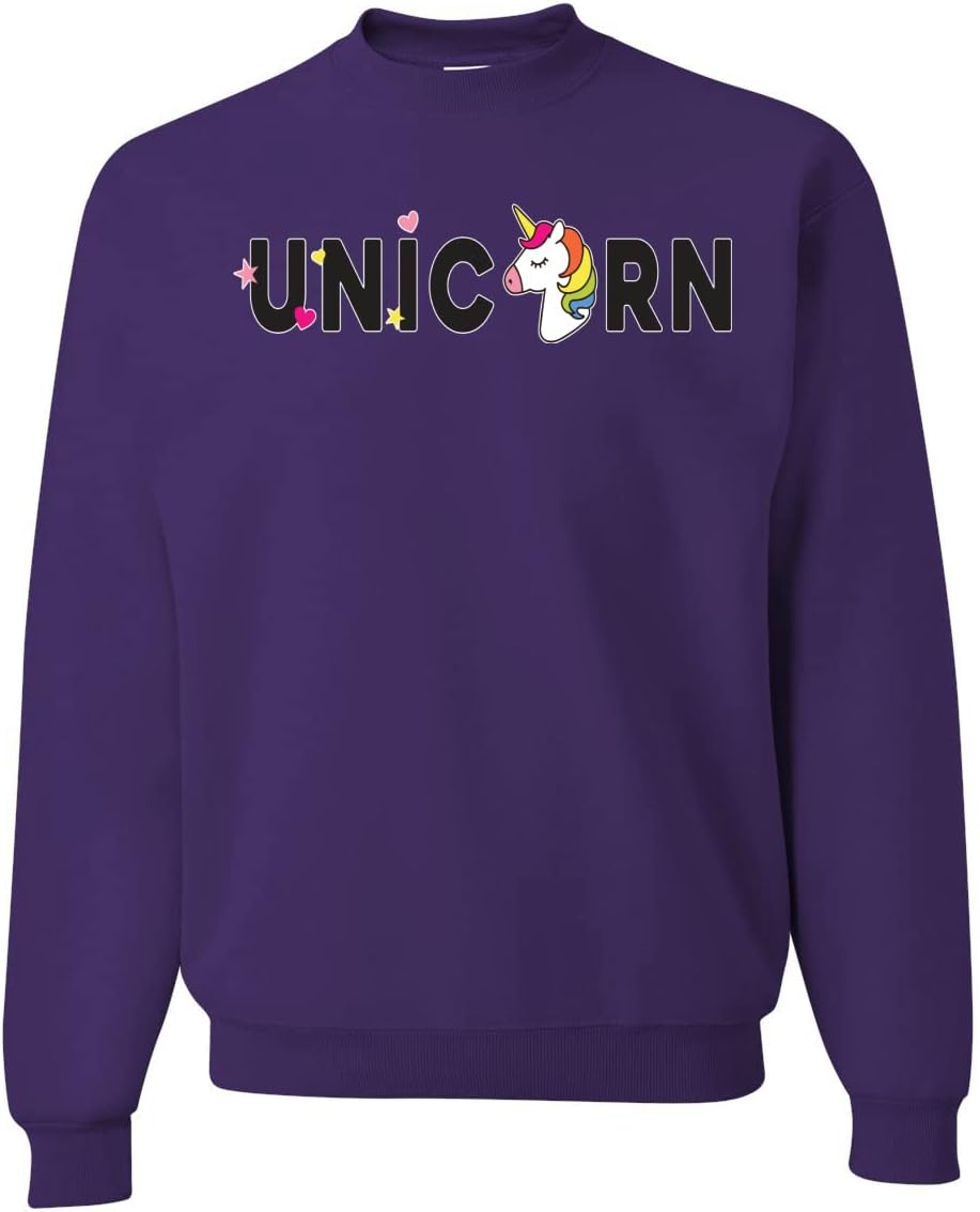 Wild Bobby Unicorn Rainbow LGBTQ Pride Month LGBT Pride Unisex Crewneck Graphic Sweatshirt