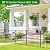 FOREHOGAR Metal Garden Fence with Gate 28in (H) x 18.7ft (L), 1 Gate + 7 Panels Dog Fence Border Fence Animal Barrier, No Dig Garden Fencing for Yard Flower Bed Lawn Patio Outdoor, PIN28288G Black