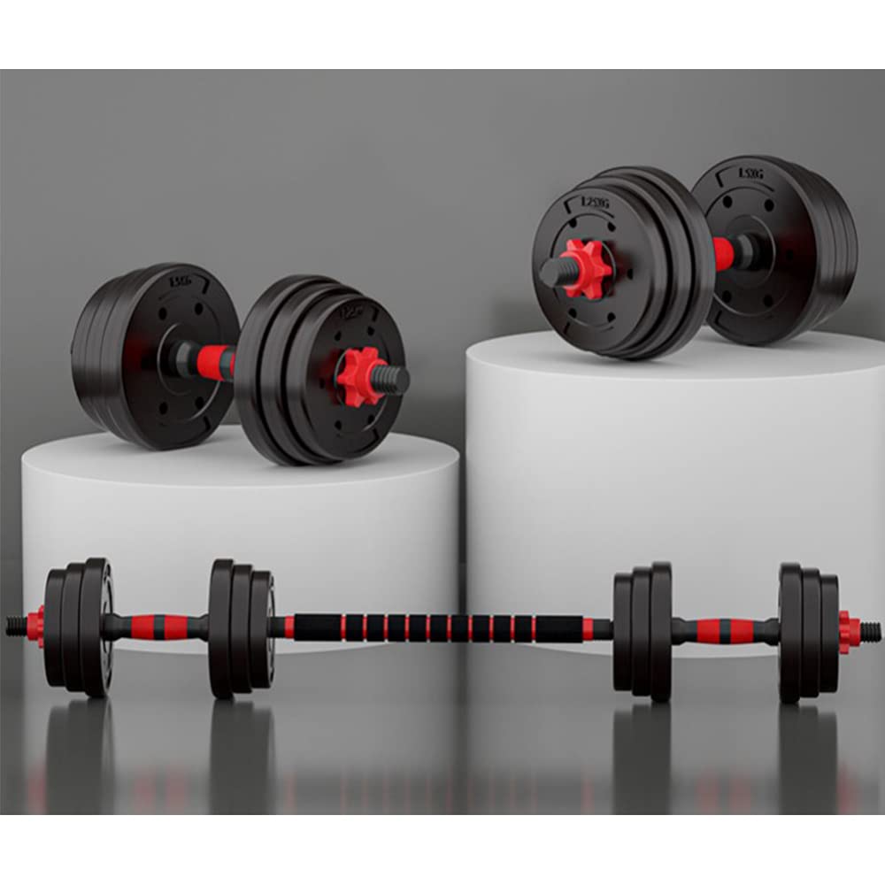 2er Hantelset 20kg,Kurzhantel Set mit 2 Kurzhanteln,Hantelset professionell Dumbbell mit Verbindungsstahlrohr Gewichten,Verstellbarer Hantelhebel
