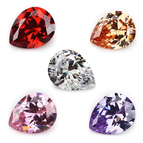 Pierre précieuse synthétique poire 5A pour réparer et assortir vos bijoux