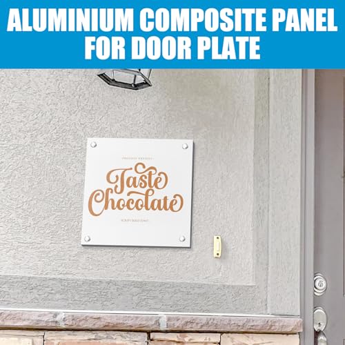 WOPPLXY 8 Stück Aluverbundplatte 3mm Dick, 30x30cm Aluminium Platte für Innen, Draußen, Werbeschild, Wandverkleidung (Weiß)