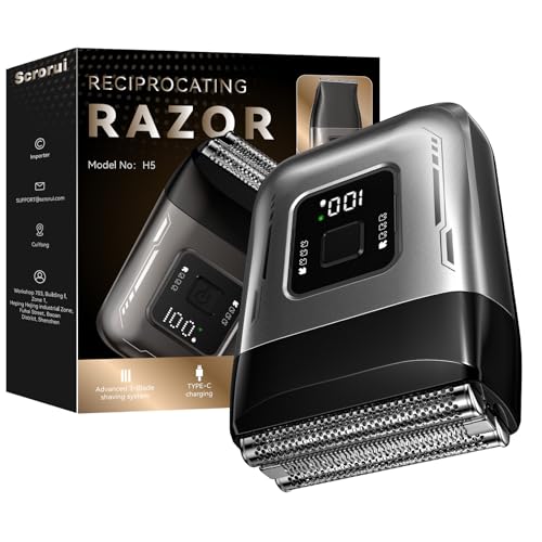 Scrorui Cordless Foil Shaver for Men: High-Speed 6000RPM