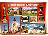  Marienberg im Erzgebirge. Mehrbild Ansichtskarte / Postkarte farbig, ungel. ca 80 / 90ger Jahre. 10 versch. Ansichten