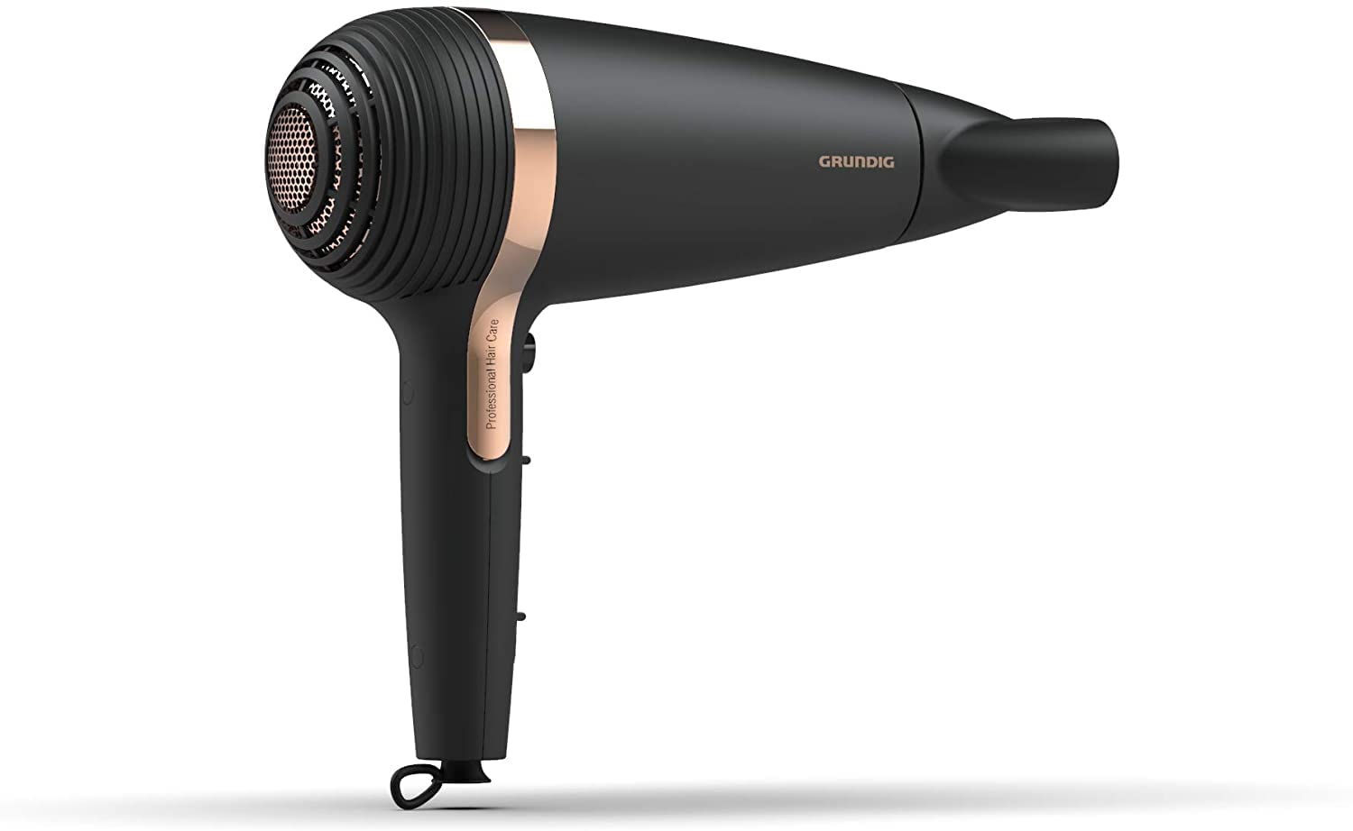 GRUNDIG Naturashine HD 7081 - Secador de pelo con función iónica, protección de cerámica, boquilla Cool Touch, 2100 W, 3 niveles de temperatura y 2 niveles de flujo de aire, temperatura fría, cable