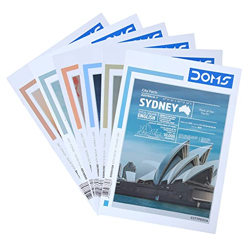Image of Doms Single Line A4 Note Book (Vacations Series) 140 Pages (Pack of 6)