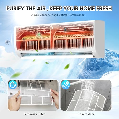Image of 9000 BTU Mini Split Air Conditioner & Heat Pump - 110V /120V Wall Mount Ductless Inverter AC /Heating System - 19 SEER2, Ultra Quiet, Cools & Heats 500 Sq Ft