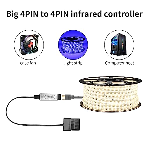 Image of YACSEJAO ARGB Controller Mini 5V-24V 4Pin ARGB LED Lighting 3 /4Pin RGB Controller 1FT LED RGB Light Strip Controller（IDE 4Pin Controller）