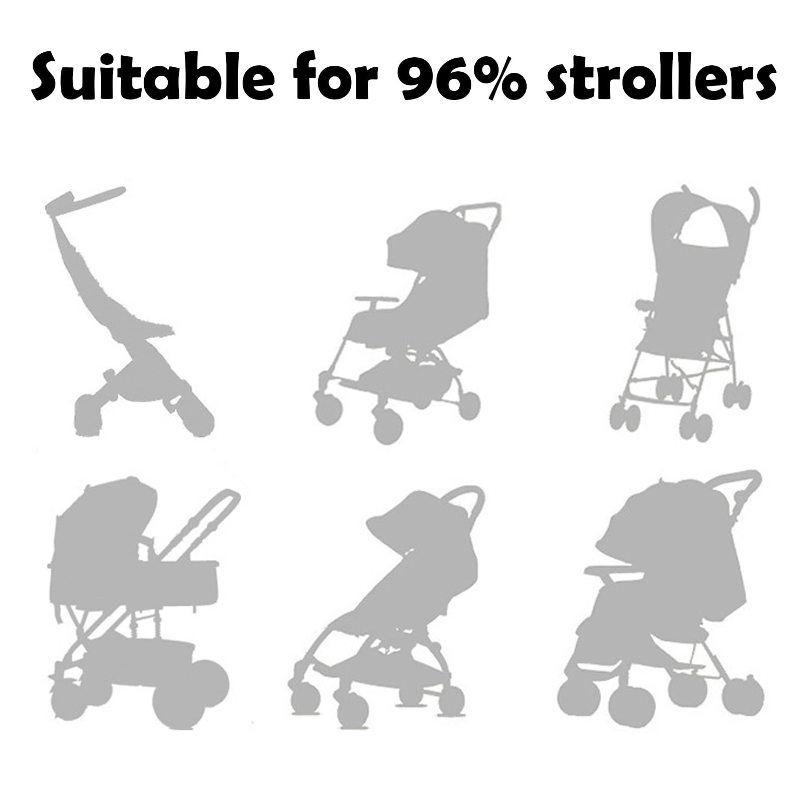 Airplane Stroller Travel Bag - Waterproof Gate Check Bag - Pushchair Cover - Large Portable, Black - Image 3