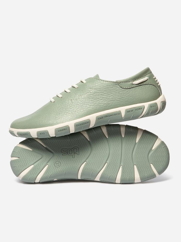 tbs Bootsschuh Jazaru F7395, Glattleder, Pastell-Grün, Fußbett zum Wechseln Grün