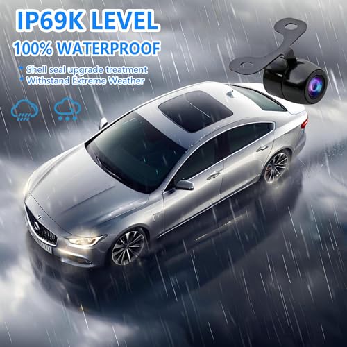 Image of YIMU Backup Camera 150 Degree Wide View Angle Rear /Front View Camera for Car, IP69 Waterproof Night Vision Reverse Camera Kit for Vehicle SUVs Trucks CA1651