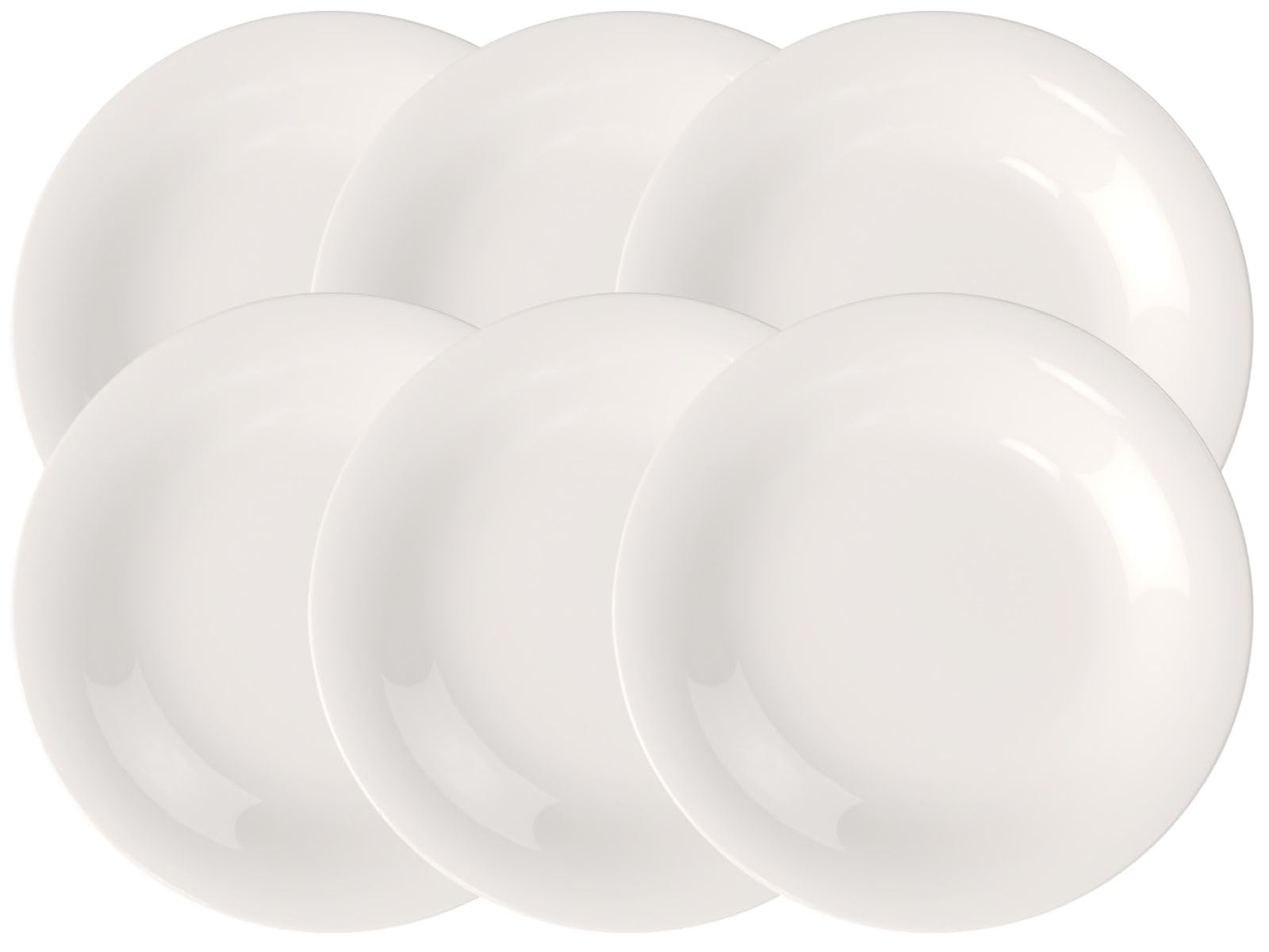 Villeroy & Boch New Cottage Basic talerz obiadowy 6 sztuk nr 1034602620 i zestaw 4 słomek ze stali nierdzewnej EKM Living