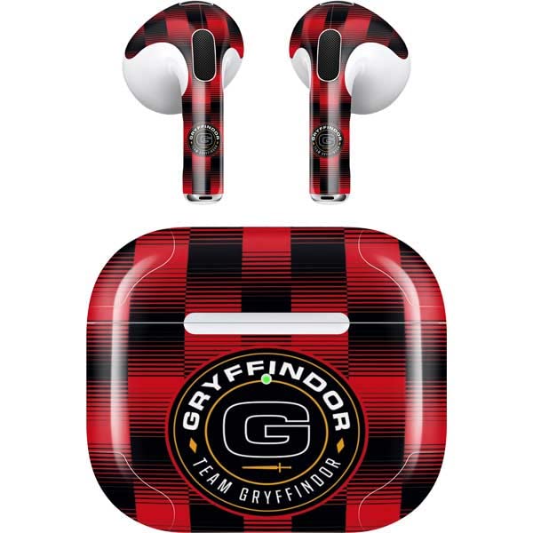 Skinit Decal Audio Skin Compatible with Apple AirPods (3rd Gen, 2021) - Officially Licensed Warner Bros Team Gryffindor Design