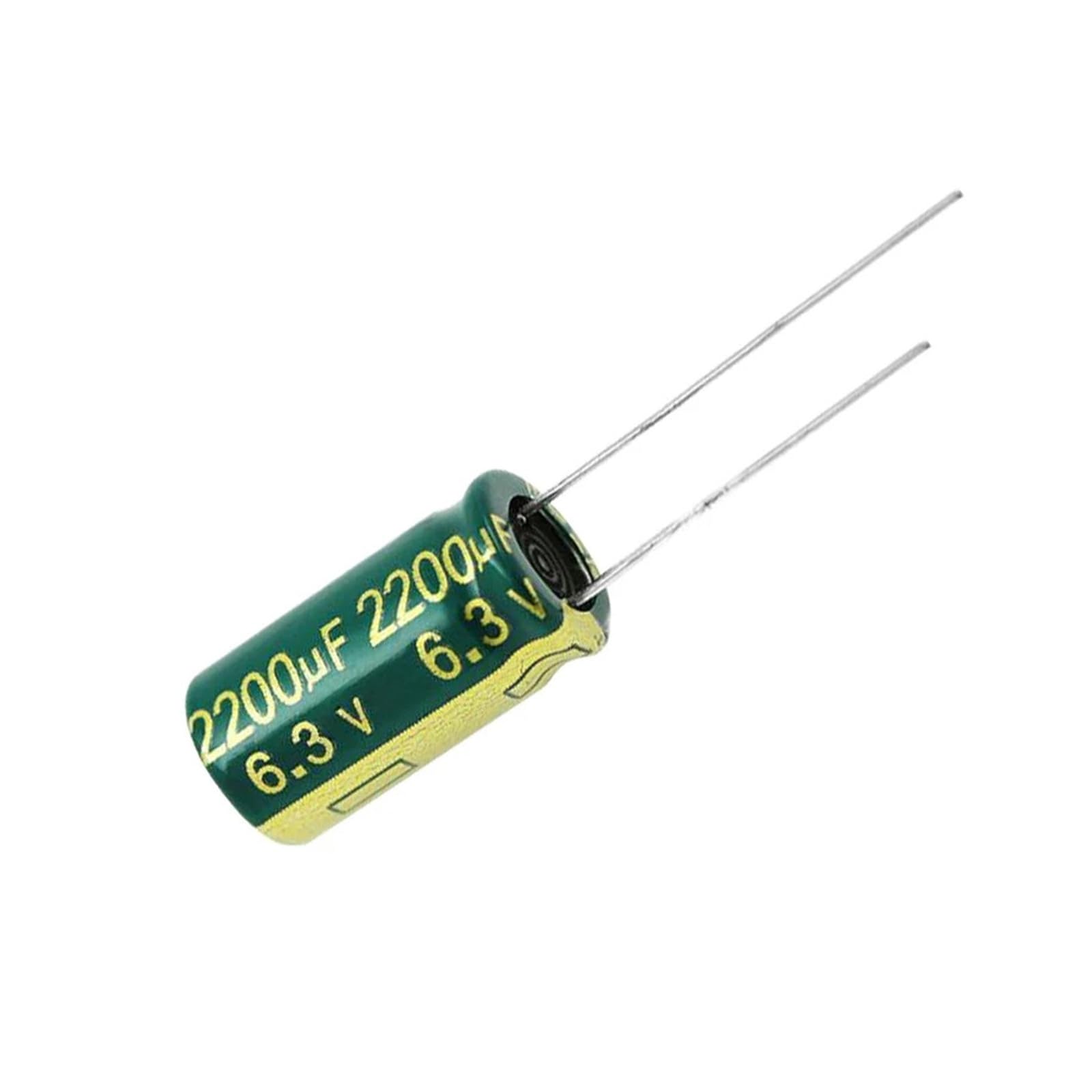 Condensateurs 6.3V 2200uF 10x20mm radial aluminium pour réparation carte mère électronique