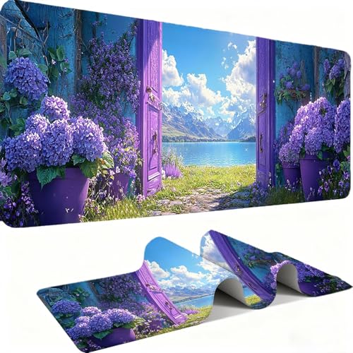 Tapis de souris XXL 1500x800mm floral pour bureau et gaming