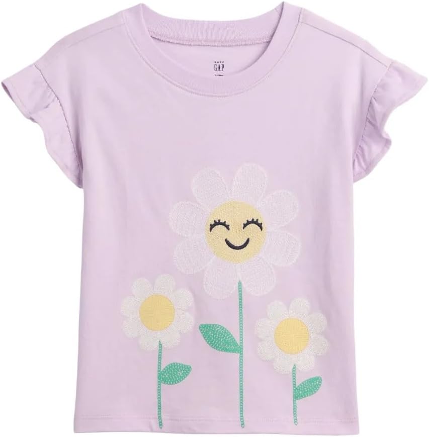 GAP Baby Girls' Short Sleeve 3D Graphic Tee