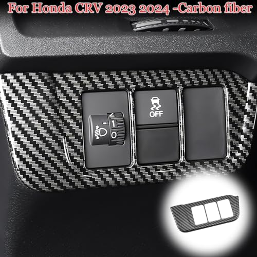MUXEE 1PCS Car Headlight Switch Buttons Panel Cover Trim for Honda CRV 2023 2024 2025 2026 - ABS Carbon Fiber Sport Interior Accessories by MUXEE - Used condition - Image 2