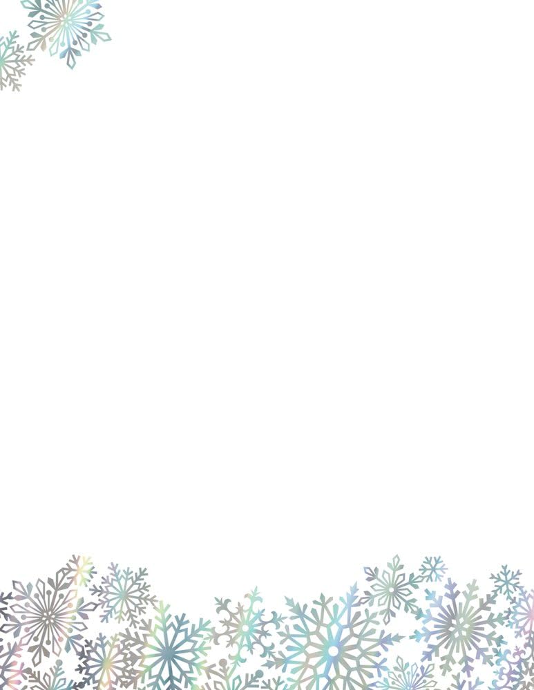 Great Papers! Rainbow Foil Snowflake Holiday Letterhead, 8.5 x 11, 40 sheets (2018017), White