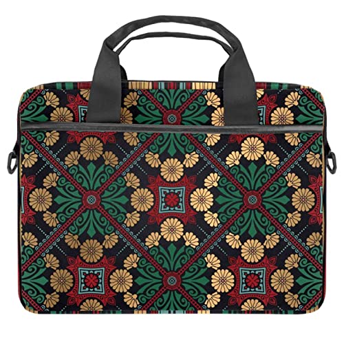 Sacoche ordinateur 13.3 pouces bandoulière PC portable 14 pouces motif géométrique