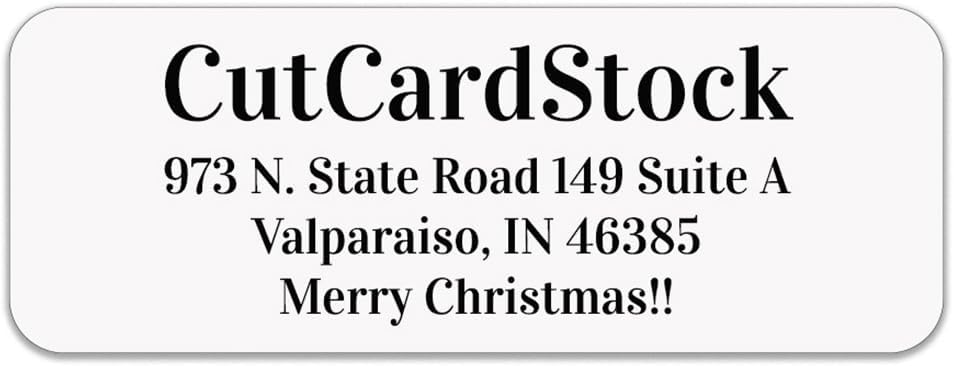 Premium Personalized Address Labels - Simple Elegant Labels for Envelopes Mailings 120 Labels - 2.625" x 1" Sheet Label - Made in The U.S.A. (Clear)