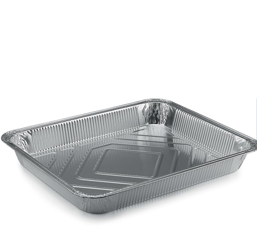 Vaschette Alluminio Senza Coperchio Per Forno Tradizionale E Microonde Contenitori Alimenti Senza Coperchio Coperchio Resistenti (227X177X36 MM- 700 PZ)