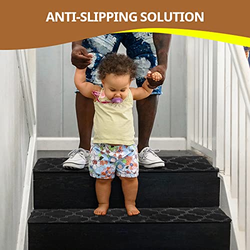 Gsafeme 15 Pcs 30" X 8" Non-Slip Stair Treads For Wooden Steps - Indoor Safety Carpet Stair Runners With Premium Grip - Easy Installation - Stylish Design For Home Decor & Staircase Protection #TOP2