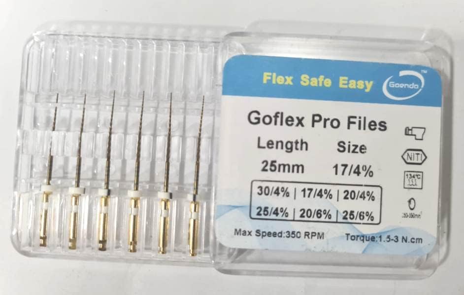 Dental Goflex pro File 25mm 17/04% Goendo 6pc (B0C8TGV8YG) Amazon Price History, Amazon Price Tracker
