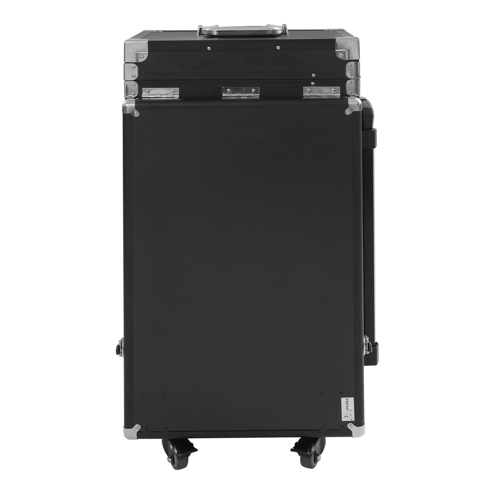Kosmetikkoffer Rollbarer Maniküretisch Faltbare Nagelstation, Make Up Koffer Groß Kosmetik Trolley mit Schubladen und Spiegel, Tragbarer Professioneller Nageltisch Multikoffer (Schwarz)