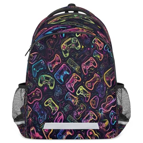 Sac à dos école et randonnée au motif manettes pour ados et adultes