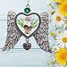 BANBERRY DESIGNS Mom Suncatcher - Angel Wings and Pressed Flowers Sun Catcher - Engraved Heart Charm - Mother- Gift for Mom