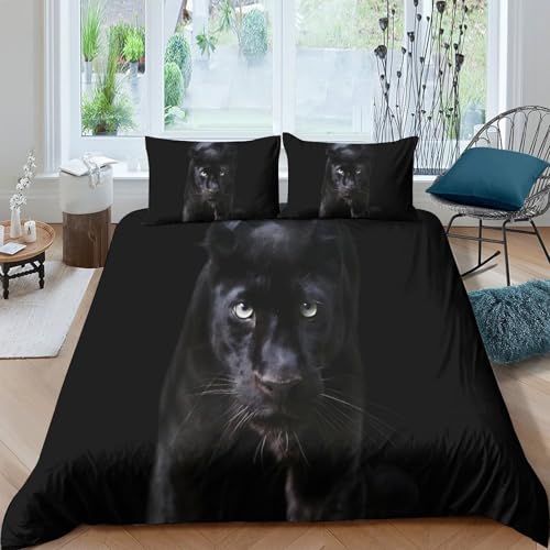 Parure de lit panthère noire pour chambre d'enfant originale