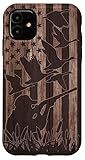 iPhone 11 Duck Hunting Hunter Wood USA American Flag Patriotic Gift Case