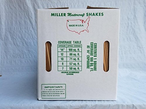 Miller Shingle 18 Inch Rebutted And Rejointed (R&R) Circular Sawn Cedar Sidewall Shingles 1 Square Carton #TOP6