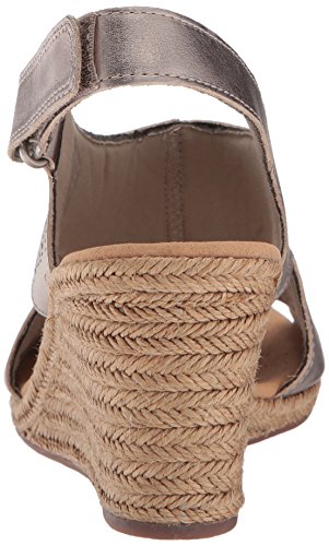 Clarks Women's Lafley Rosen Platform, Pewter Metallic, 11 Medium Us #TOP2
