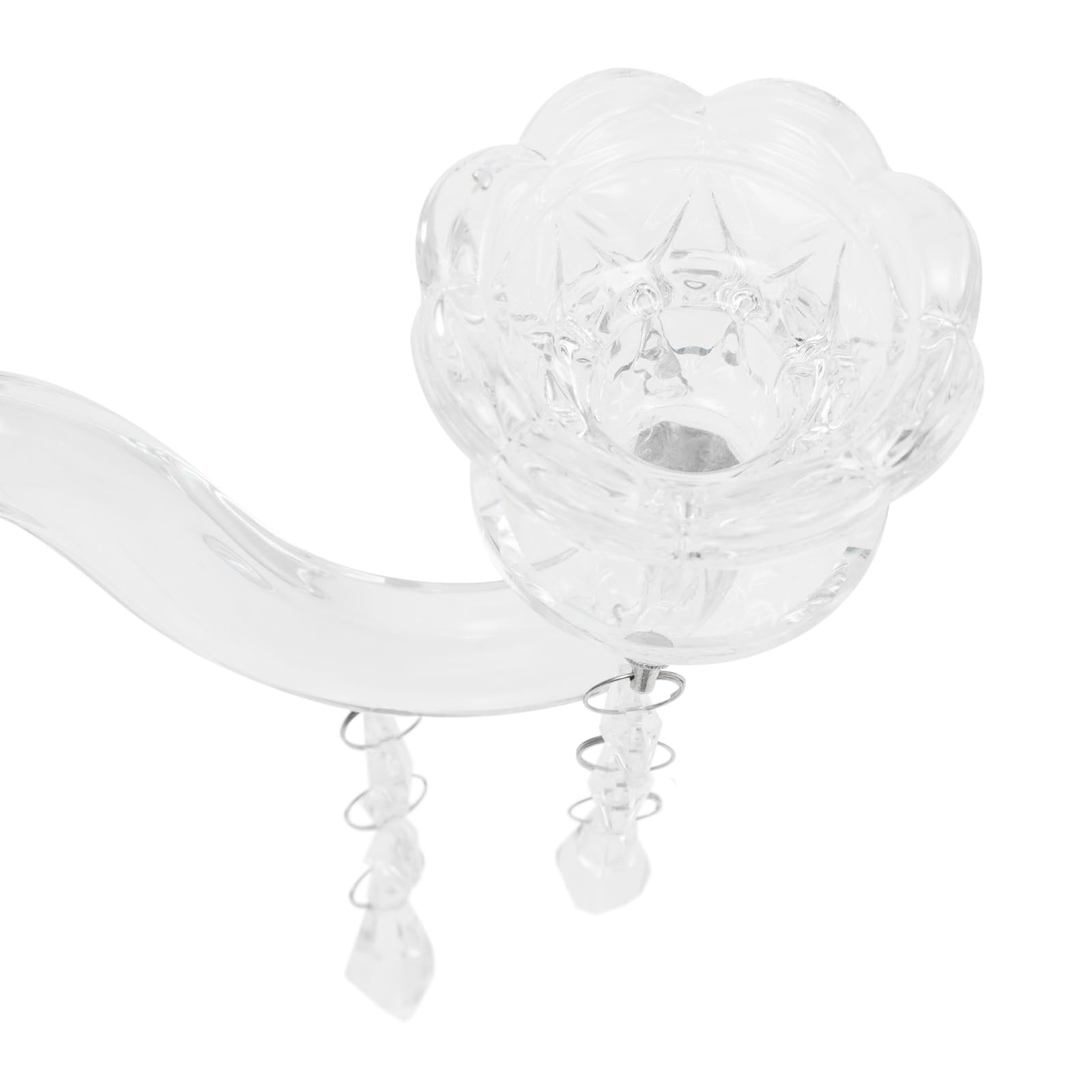 Candelabro a 5 braccia, argento con cristalli, 25 x 35,5 cm, in metallo, per Halloween, matrimoni, feste, cene, anniversari, celebrazioni ed eventi formali