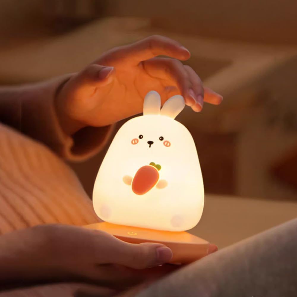 Lampe de Nuit à LED en Forme d'animal - Lampe de Nuit Mignonne pour Chambre d'enfant, Lampe de Table Rechargeable, Lampe de Chevet, Jolie décoration de Chambre, veilleuse pour Chambre à